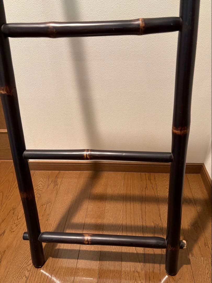 レトロ&アンティーク! 鑑賞.ディスプレイ用・和風.飾り竹梯子! 当時物!