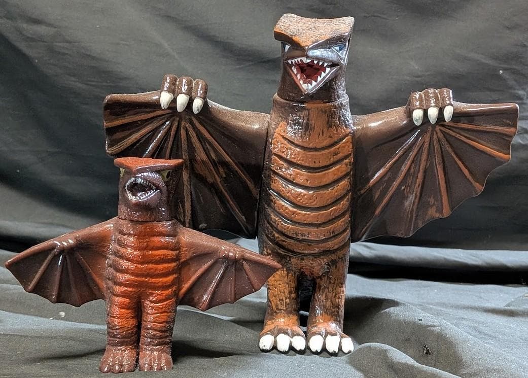 ギャオス 昭和ガメラ対戦怪獣（日東復刻）スタンダード＆ミドル ソフビフィギュア