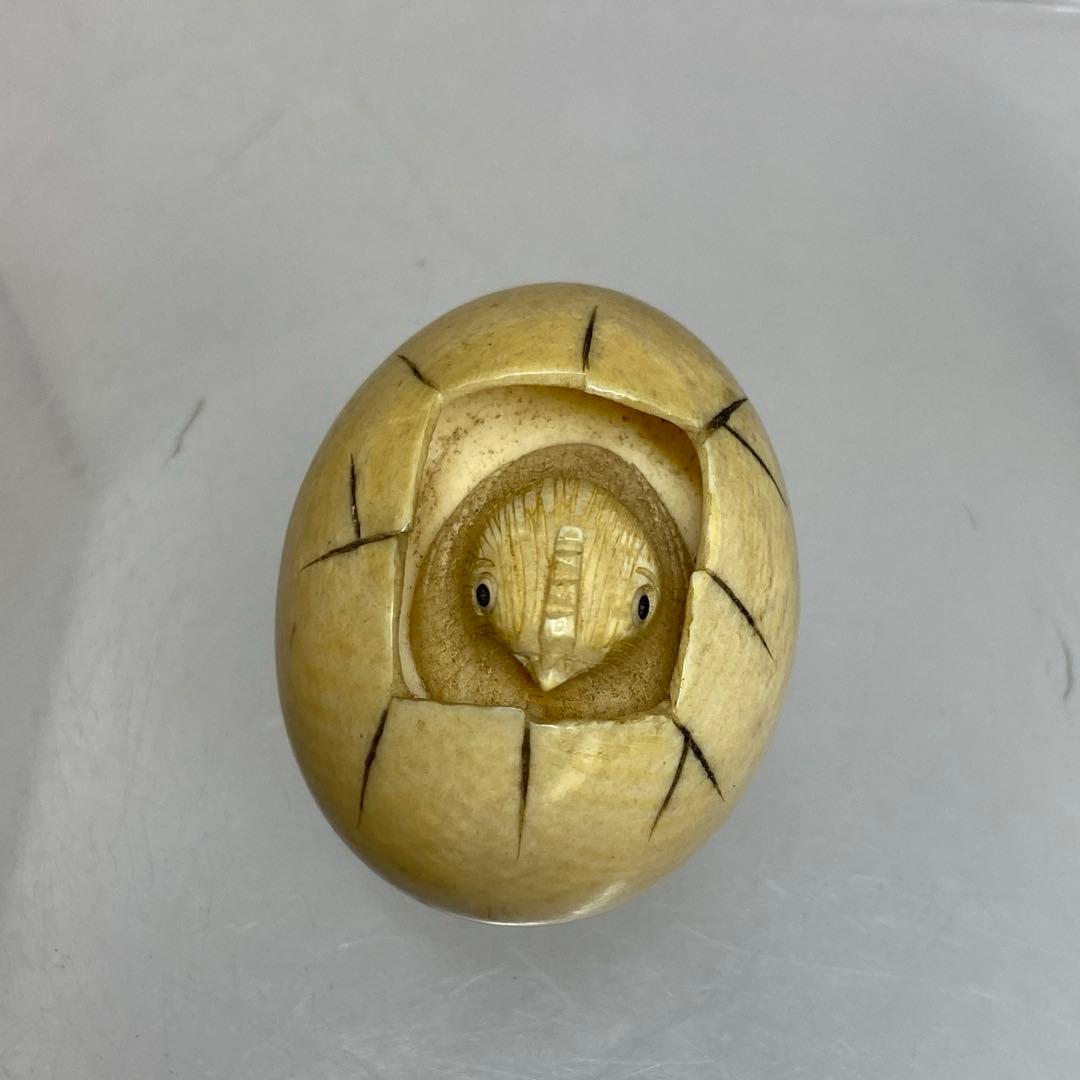 極上　光玉銘　からくりひよこ根付　24g トヒコ　東さ8-0108☆2F