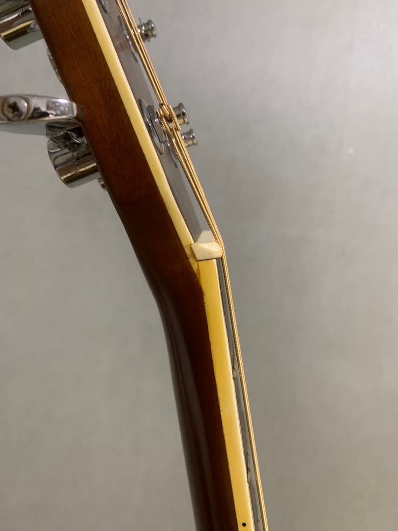 アコースティックギター Yamaki No.135 トップ単板 割れ修復あり