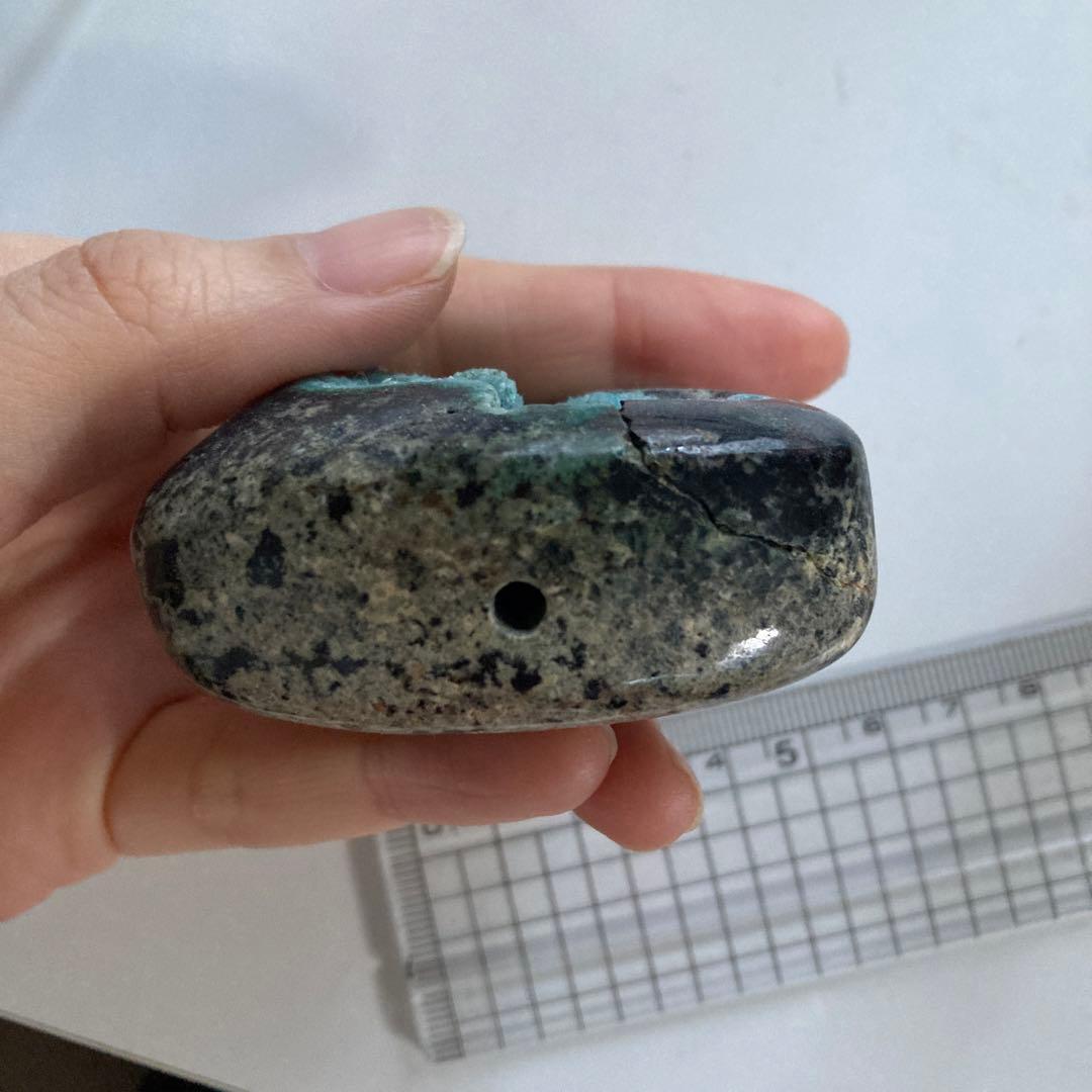 ドゥルージークリソコラ結晶　　アマゾナイトシリカブレス　クリソコララフストーン