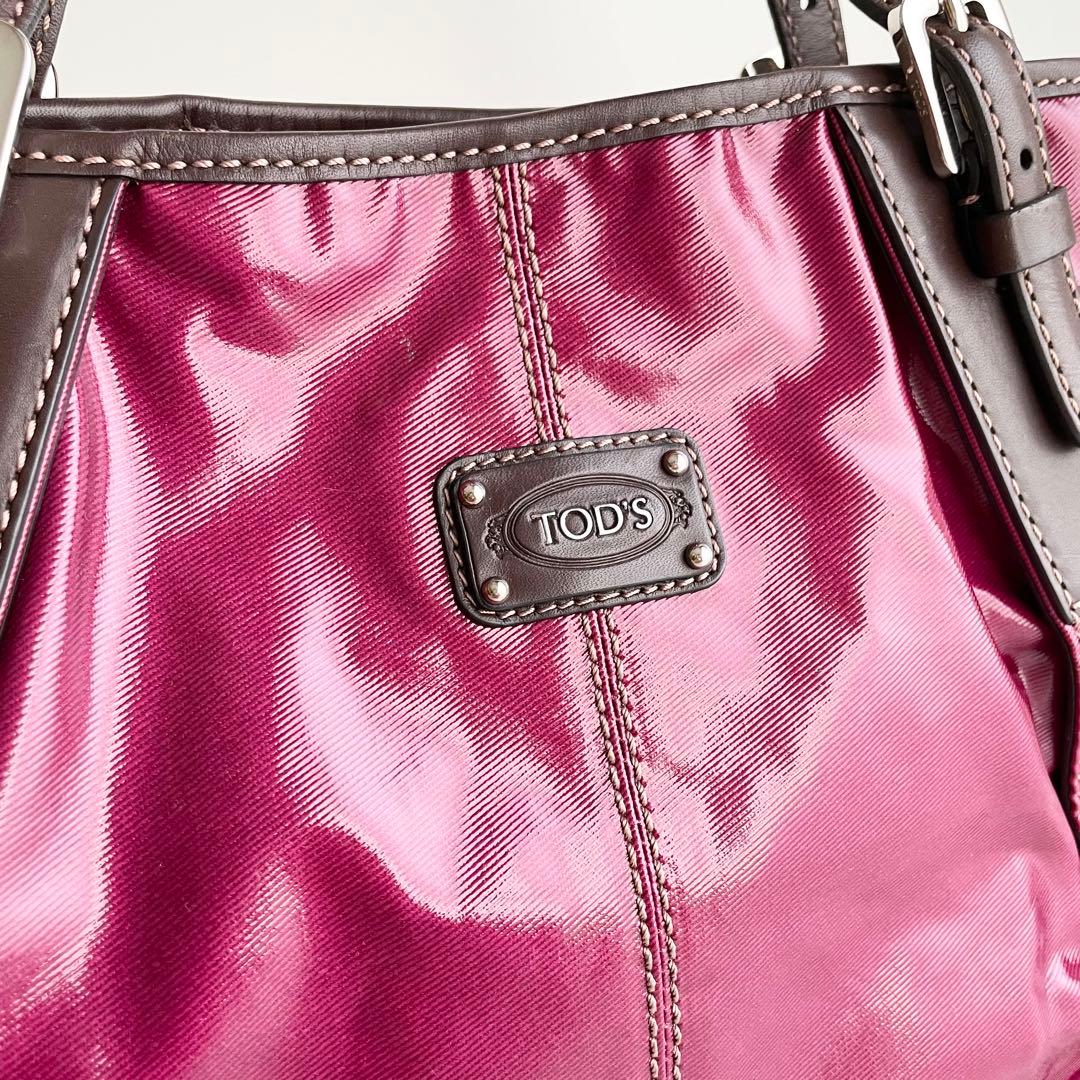 トッズ TOD'S ハンドバッグ G LINE Gライン ピンク ボルドー
