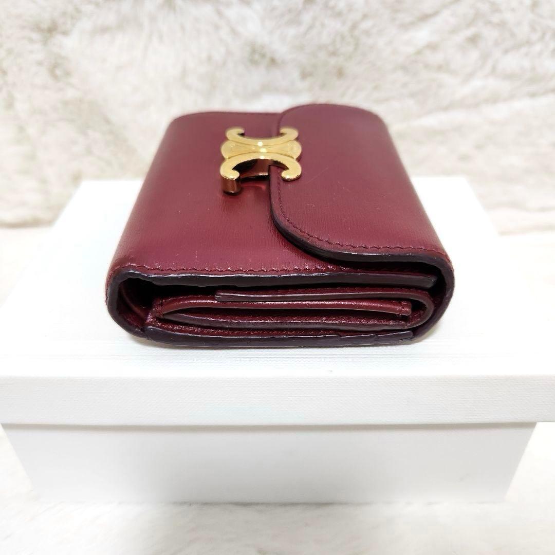 ✨未使用級　正規品✨セリーヌ　三つ折り　トリオンフ　スモールウォレット　レザー