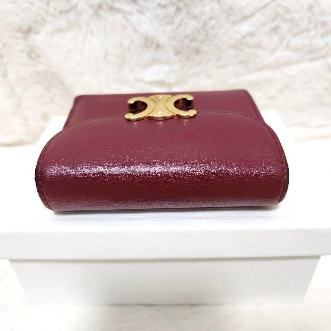 ✨未使用級　正規品✨セリーヌ　三つ折り　トリオンフ　スモールウォレット　レザー