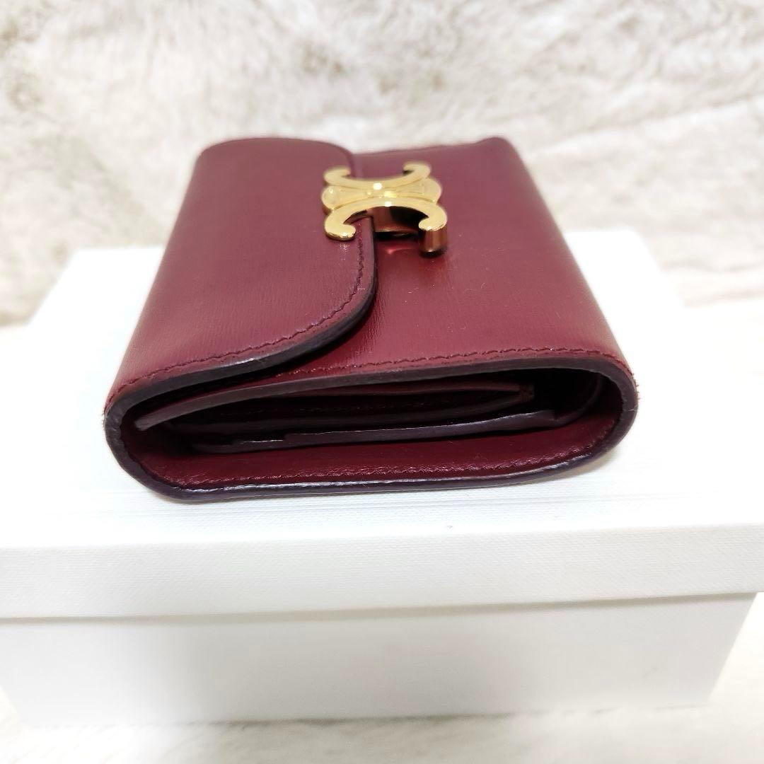 ✨未使用級　正規品✨セリーヌ　三つ折り　トリオンフ　スモールウォレット　レザー