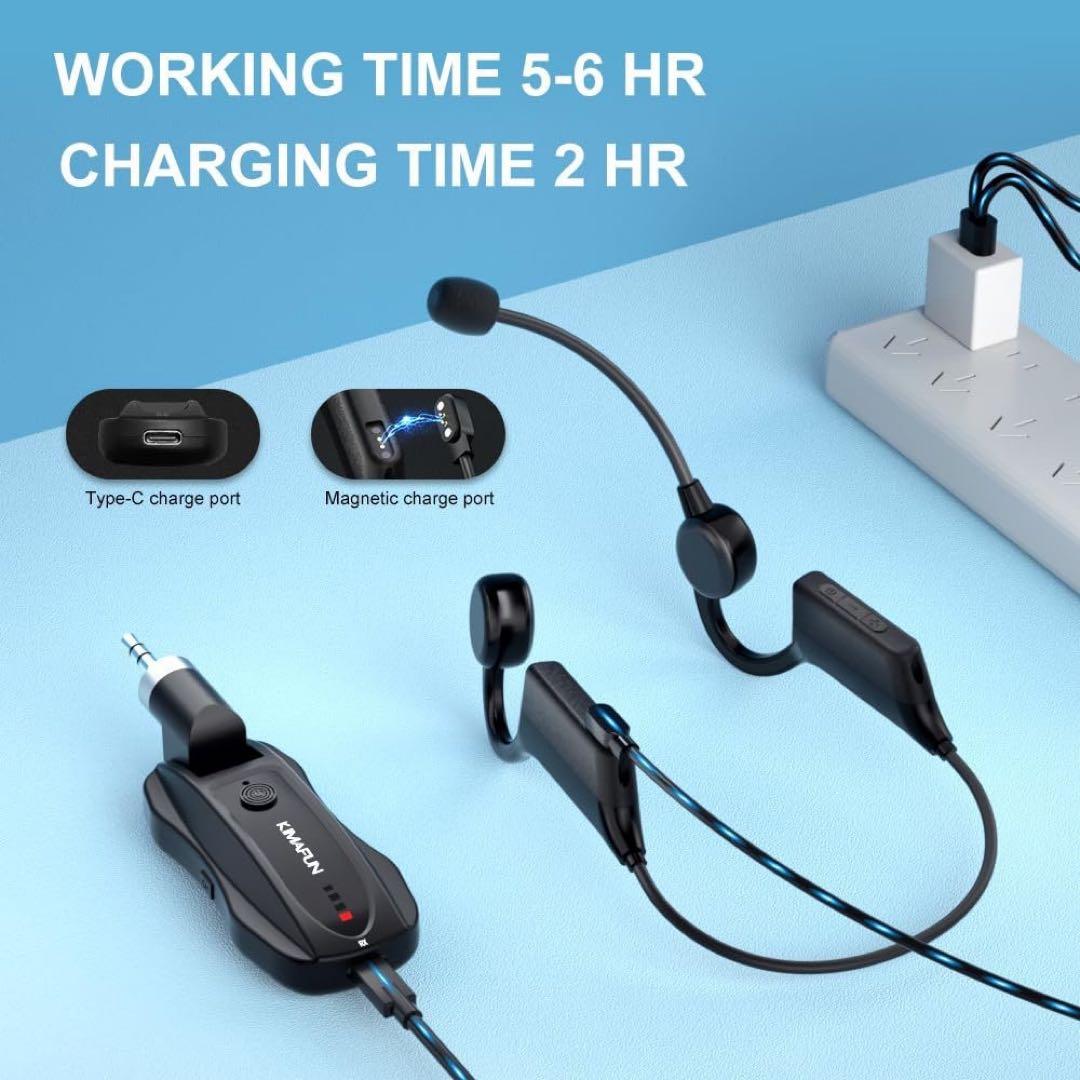 ワイヤレス完全防水マイク ヘッドセットマイク IP67防水＆防塵