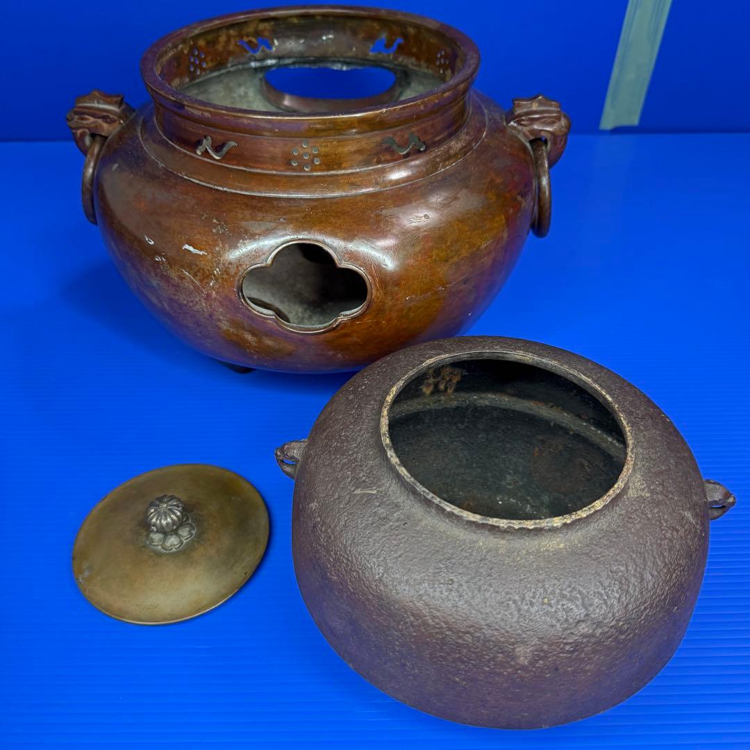 風炉釜　茶道具　茶釜