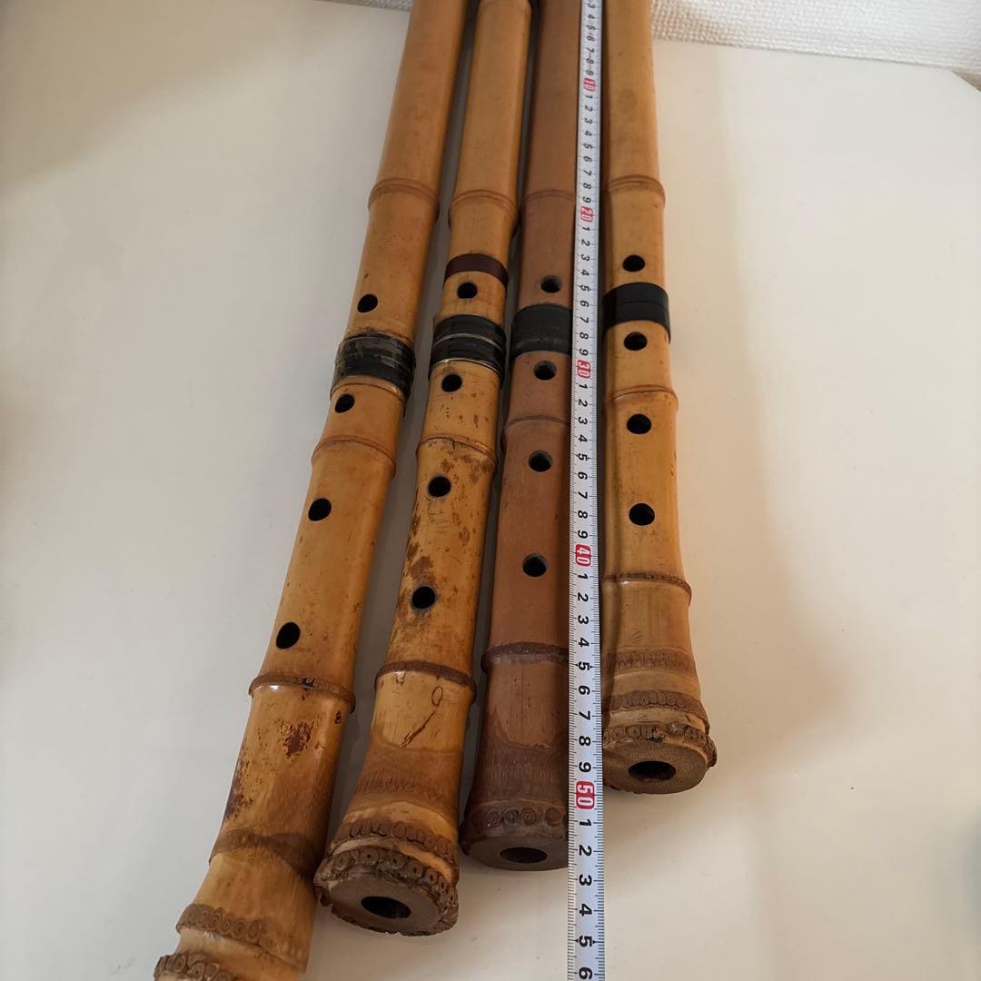 尺八本体 竹製 4本セット