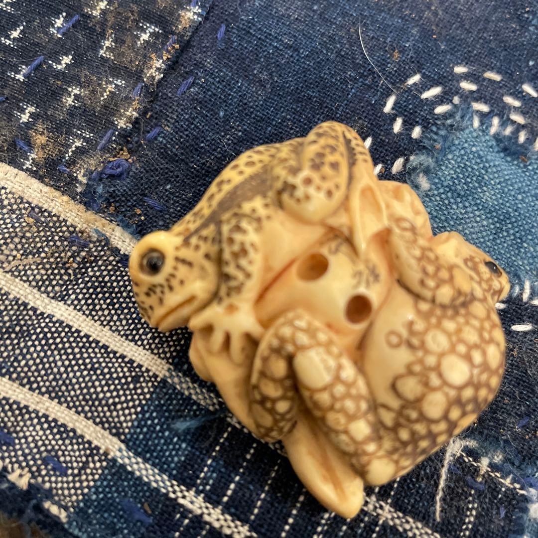 根付け、アンティーク、3点