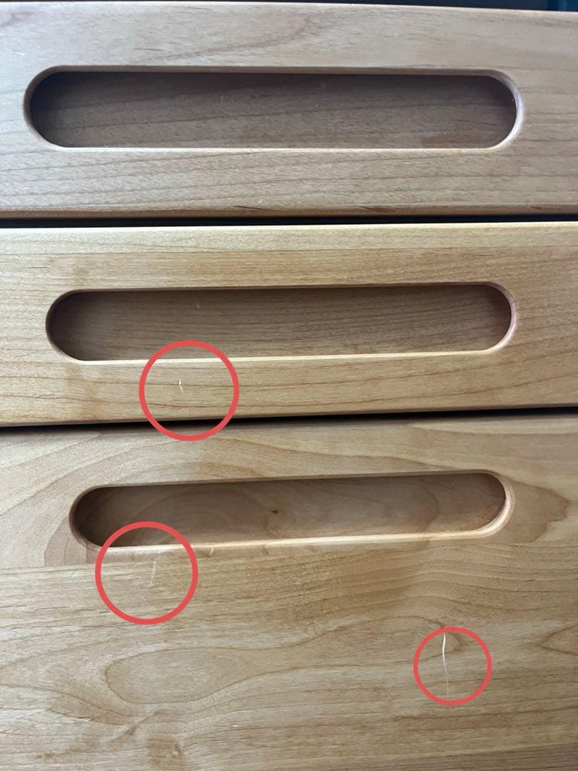 袖机　引き出し 脇机 鍵付き