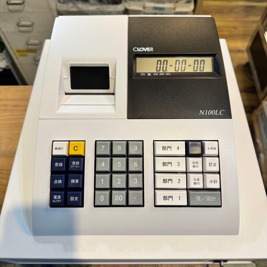 539＊レジスター　クローバー　CLOVER　N100LC　ホワイト　4部門
