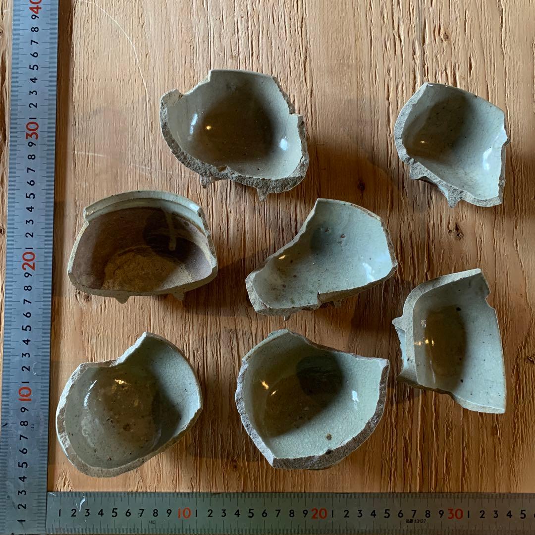 陶片　古唐津　唐津焼　古道具　金継ぎ　呼び継ぎ　模様