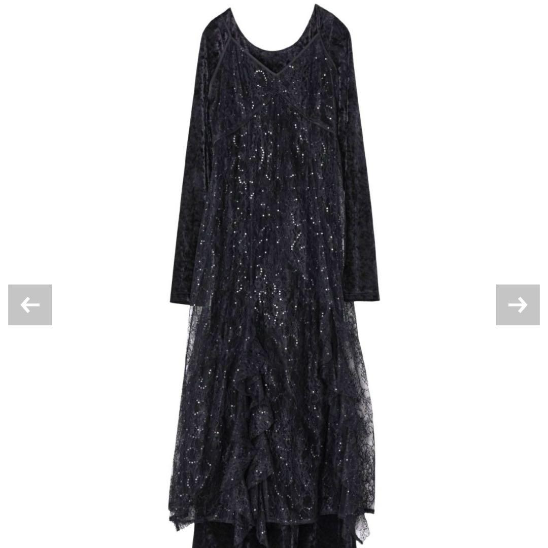 スーツ・フォーマル・ドレス ANDRESD sparkle lace velour dress