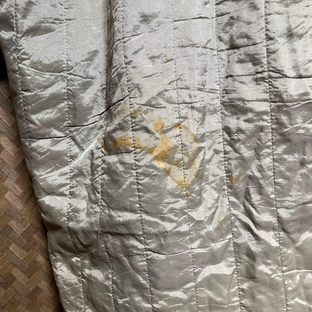 90s ヴィンテージ ナイロン中綿 ロングコート 黒