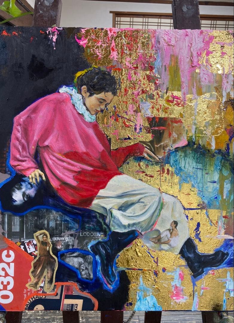 現代アート 油彩画 人物像