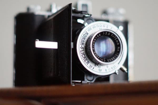 ミノルタ　セミP　 蛇腹　フィルム　カメラ　ケース付き