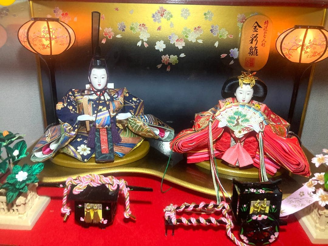 雛人形　ひな人形　親王ケース飾り　ガラスケース入り　ひな祭り