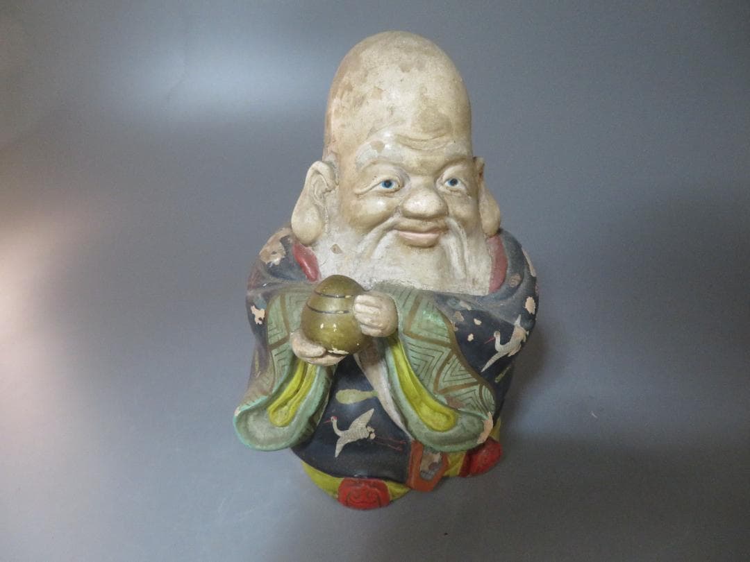 ◆283◆縁起物！ 福禄寿 人形 置物 招福　歴史 資料 鶴 寿 守り 七福神