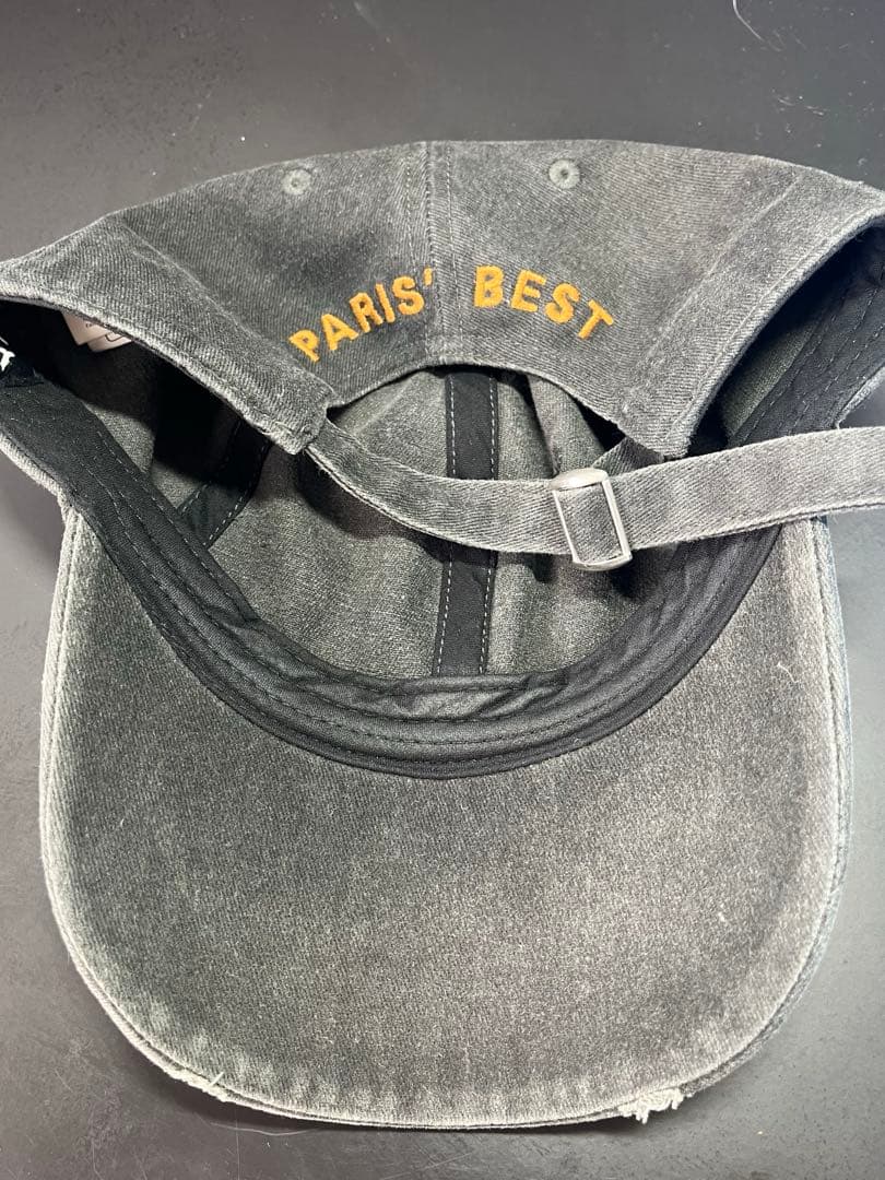 ウ*ニ様 Y/PROJECT 定番 ロゴ刺繍ダメージ加工キャップ