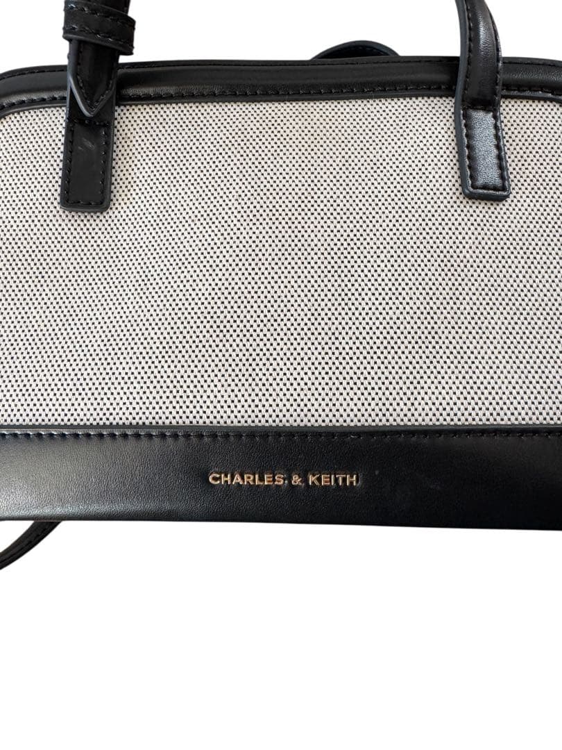 CHARLES & KEITH ハンドバッグ グレー/ブラック