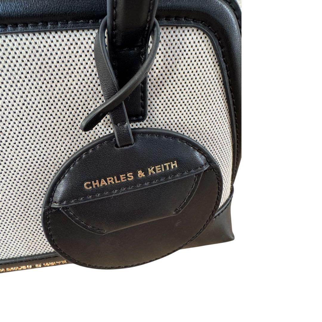 CHARLES & KEITH ハンドバッグ グレー/ブラック
