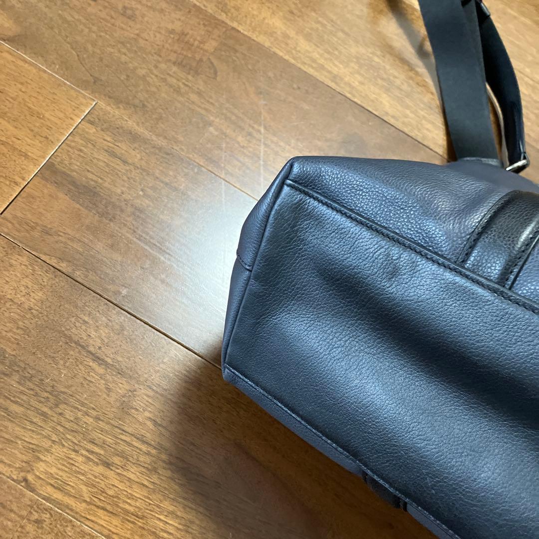 COACH ネイビー ブラック ビジネスバッグ