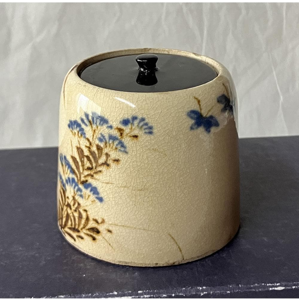 w166 錦光山 古清水 茶入 替茶器 茶器 茶道具