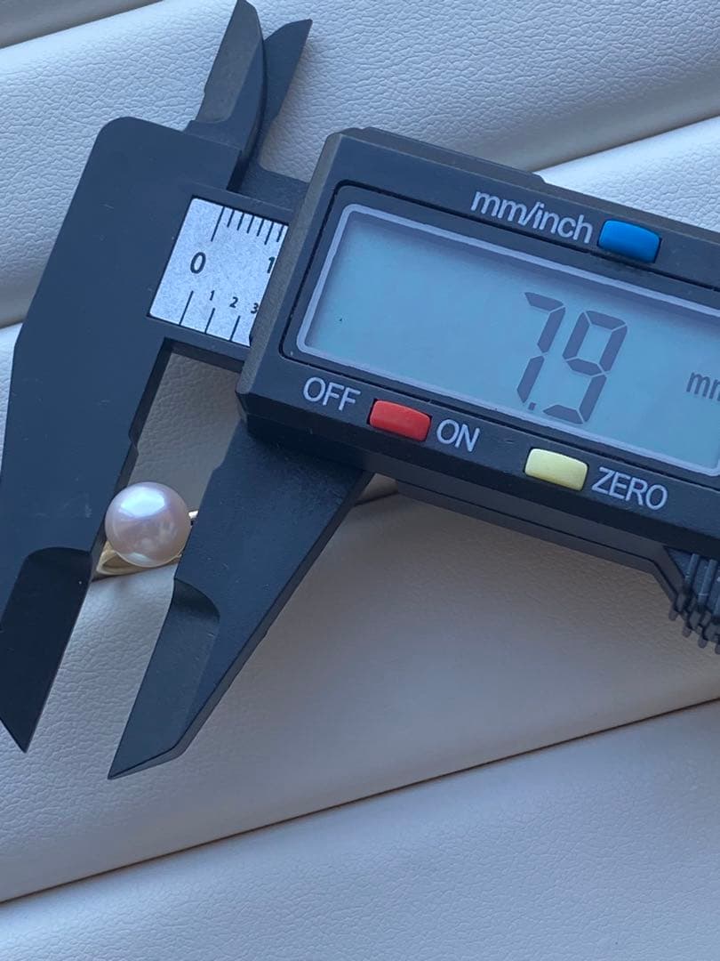 1938 美品❣️K18 天女級テリあこや真珠7.9mm リング　サイズ10.5