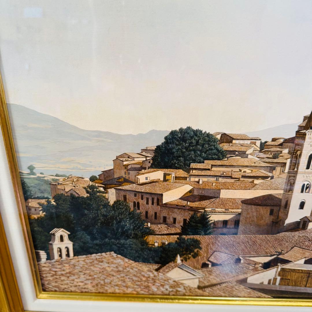 M10号　山本桂右「ウルビーノ」　作家直筆サイン　アート　限定　油絵