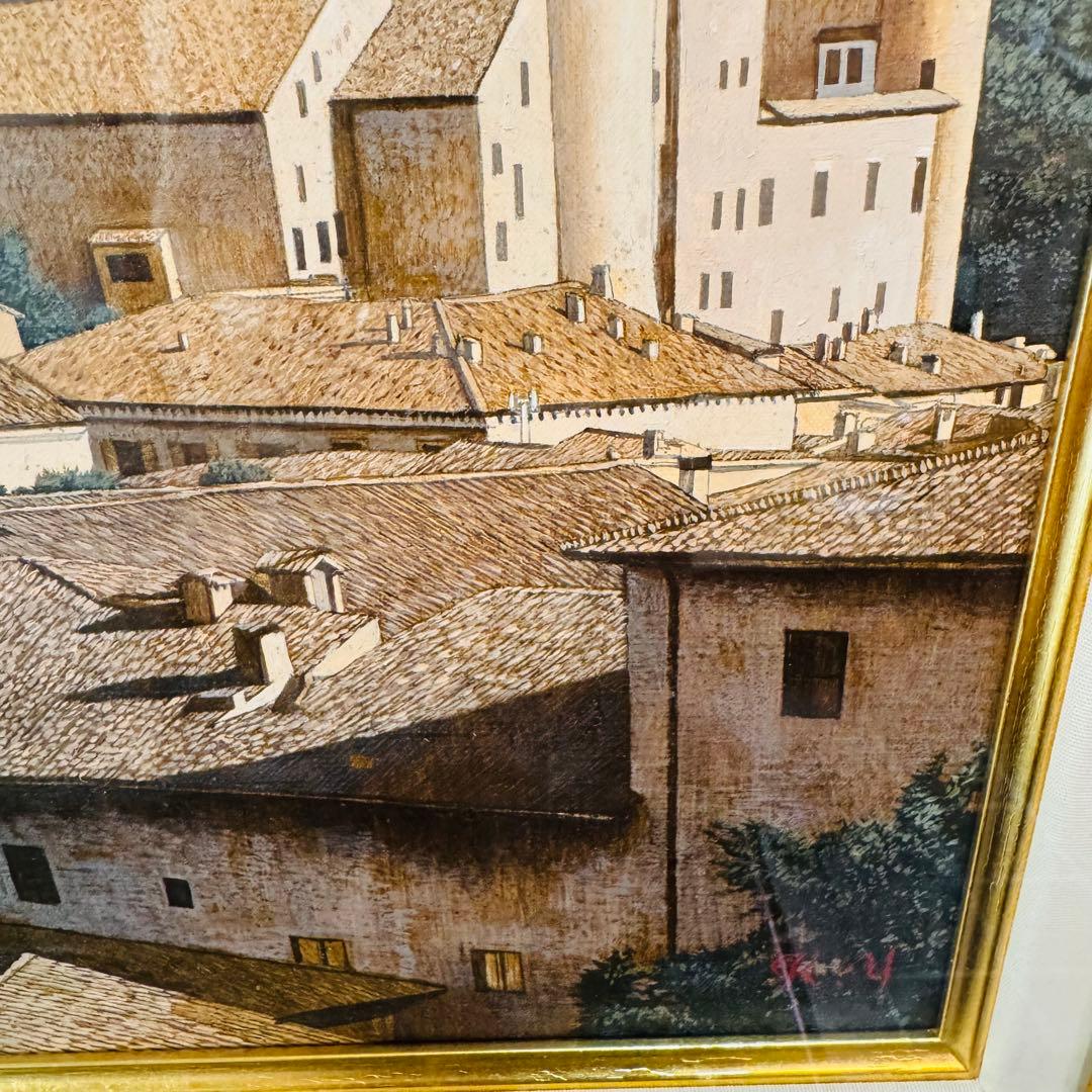 M10号　山本桂右「ウルビーノ」　作家直筆サイン　アート　限定　油絵