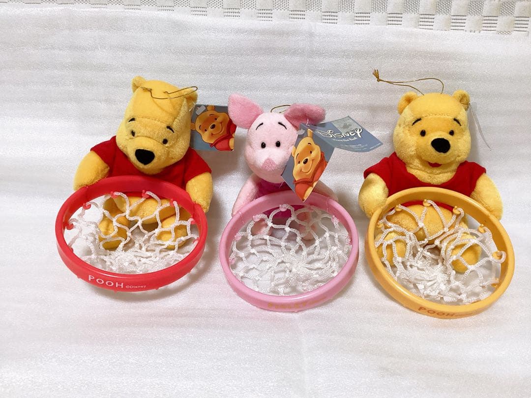 ❤︎Disney❤︎くまのプーさん&ピグレット ミニバスケットゴールぬいぐるみセット