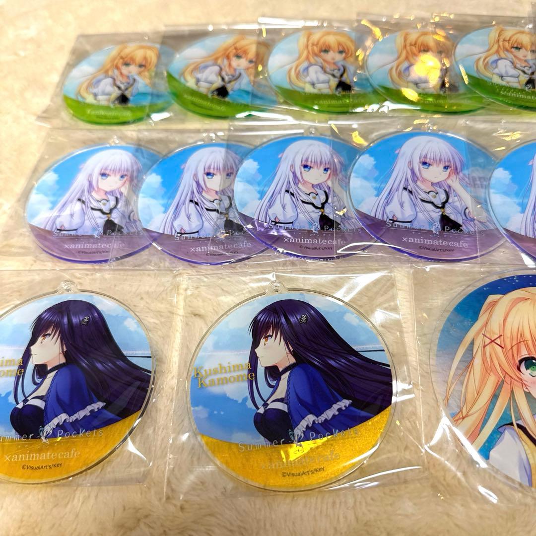 summer pockets アクリルコースター　アニメイトカフェ　サマポケ