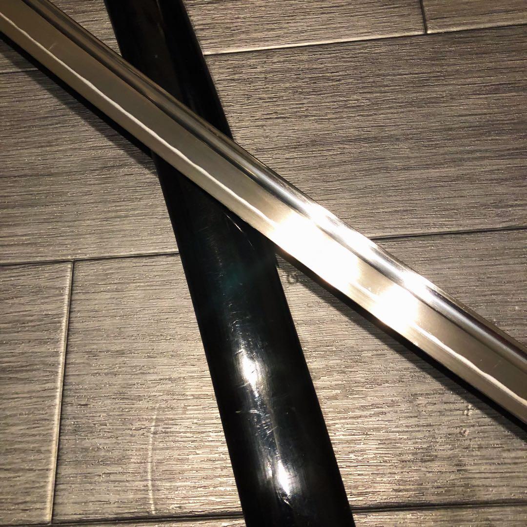 高級模造刀　樋有刀身 渋緑拵え　居合刀　太刀　本格模造刀