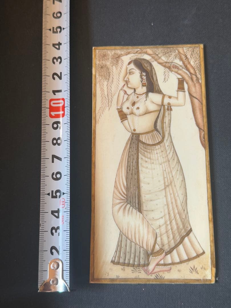 アンティーク◆ムガル帝国の細密画＊印Miniature Old Painting