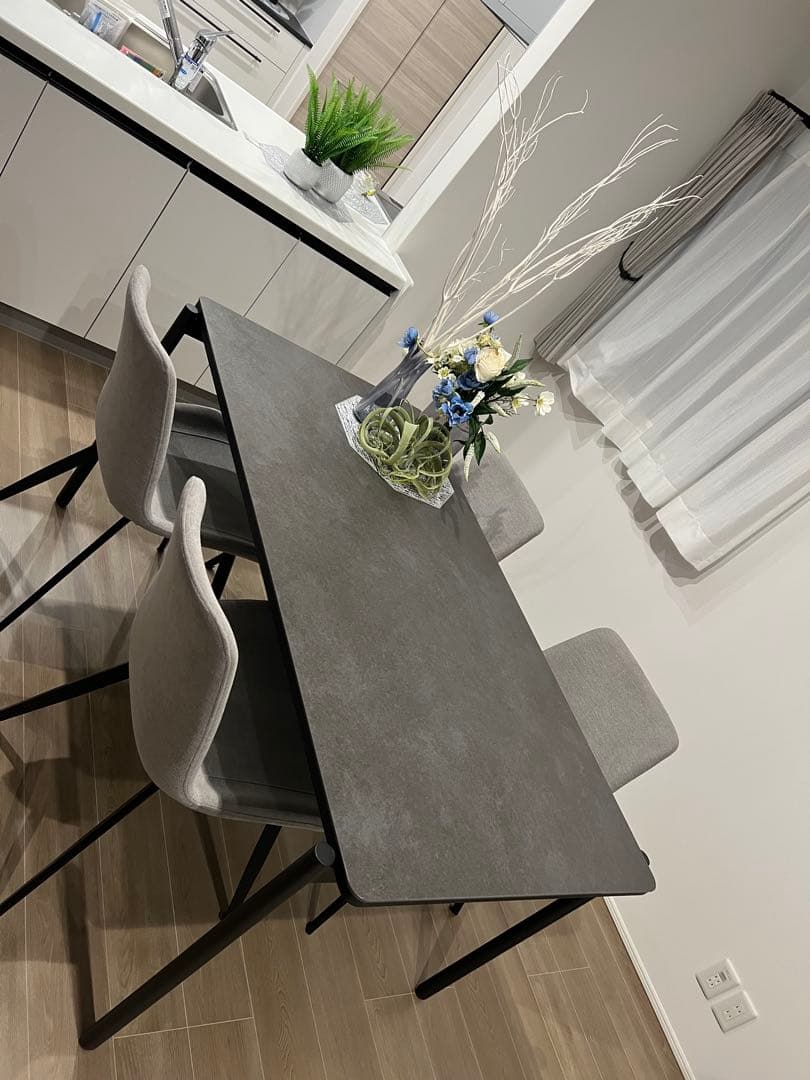 【美品】定価19.8万円 CHM-150セラミックダイニングテーブル幅150cm