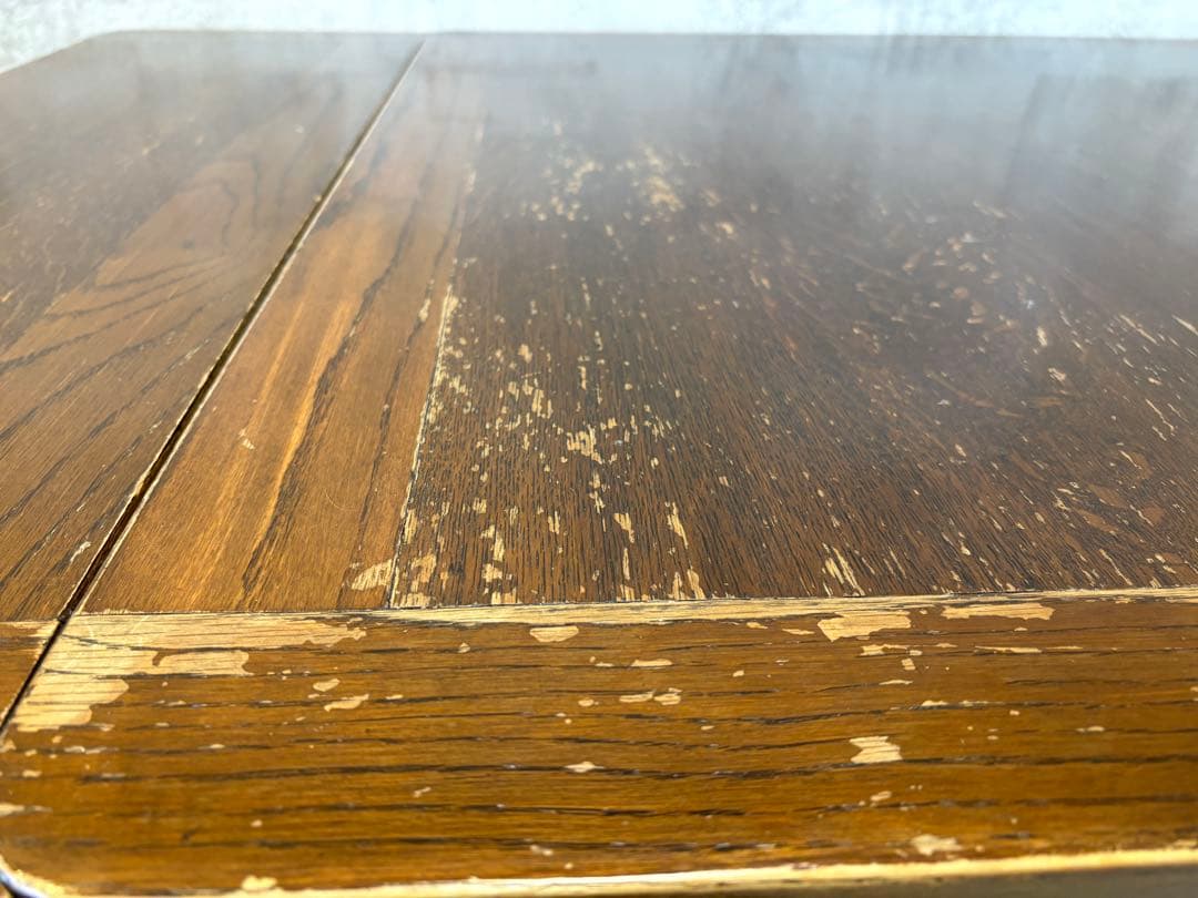 【1/5】イギリスアンティークドローリーフテーブル(ダイニングセット)※椅子別売