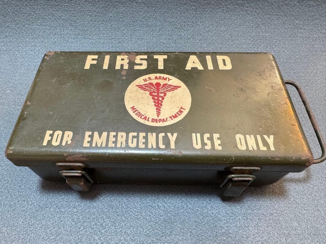 米軍 実物 ファーストエイド メタルボックス