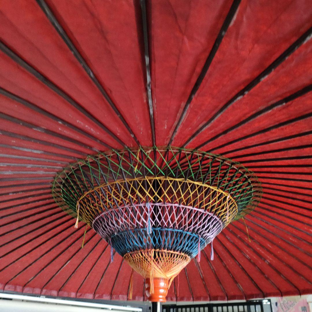野点用赤傘中サイズ3尺径167cm高さ230cmスタンドは別売り