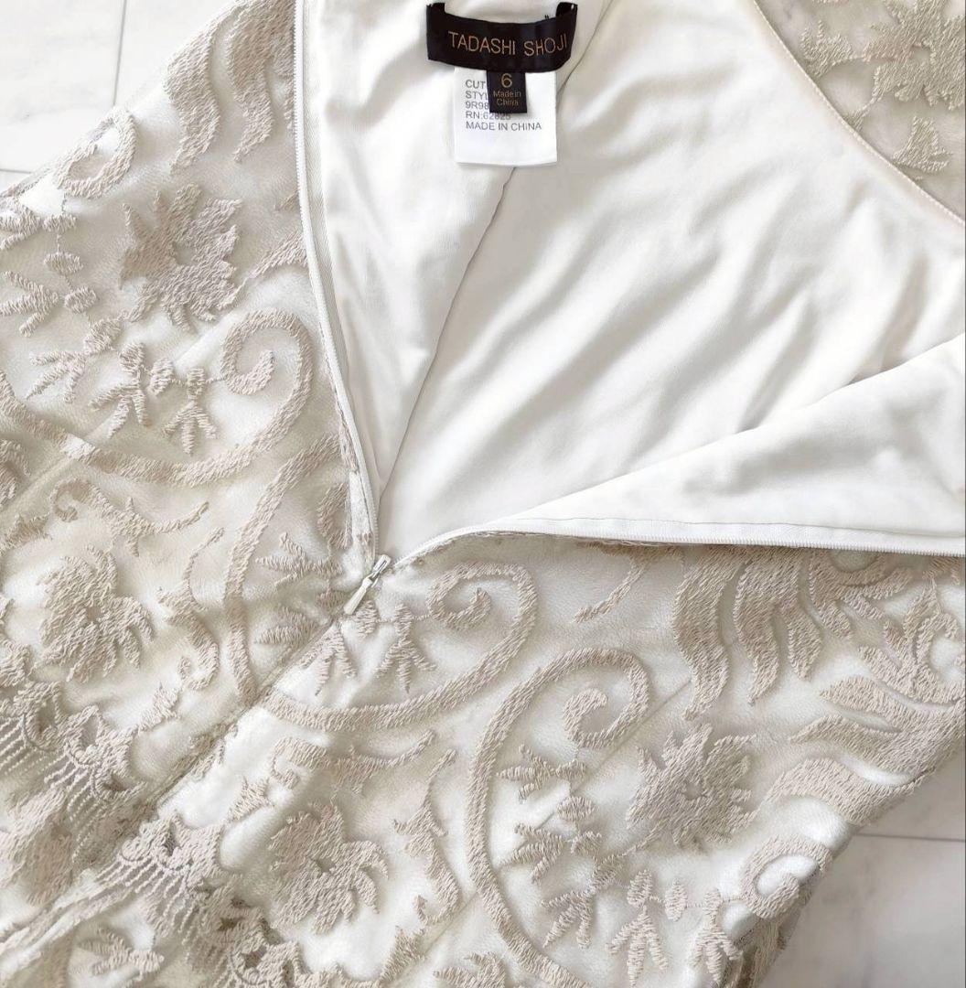 TADASHI SHOJI 総レース ティアード マキシ丈 ロング ドレス