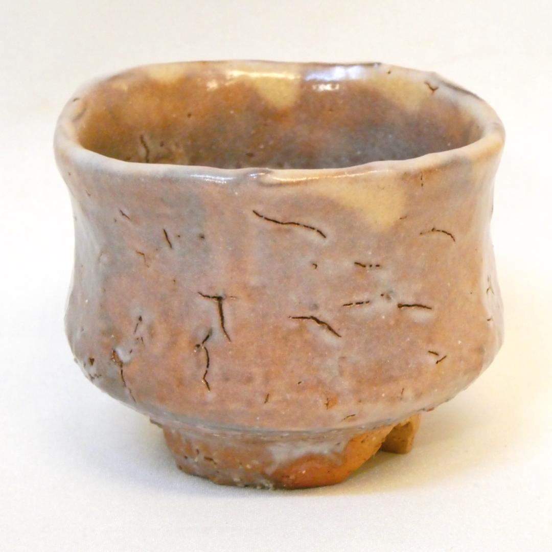 大和努作 萩焼 ぐい呑 割高台 酒器 杯 父:大和保男 上作 共箱