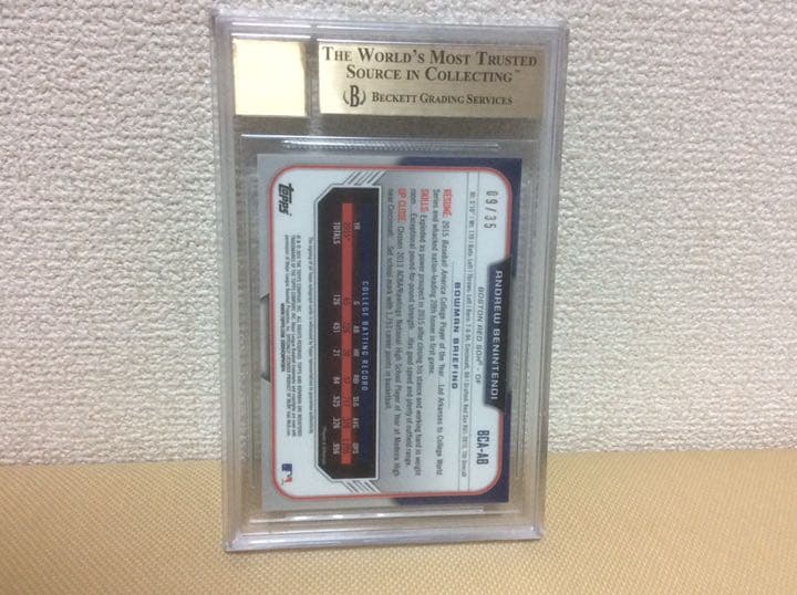 Andrew Benintendi ルーキー直書き直筆サインカード　35枚限定！