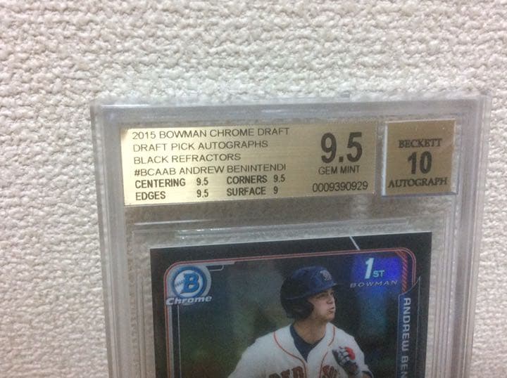 Andrew Benintendi ルーキー直書き直筆サインカード　35枚限定！