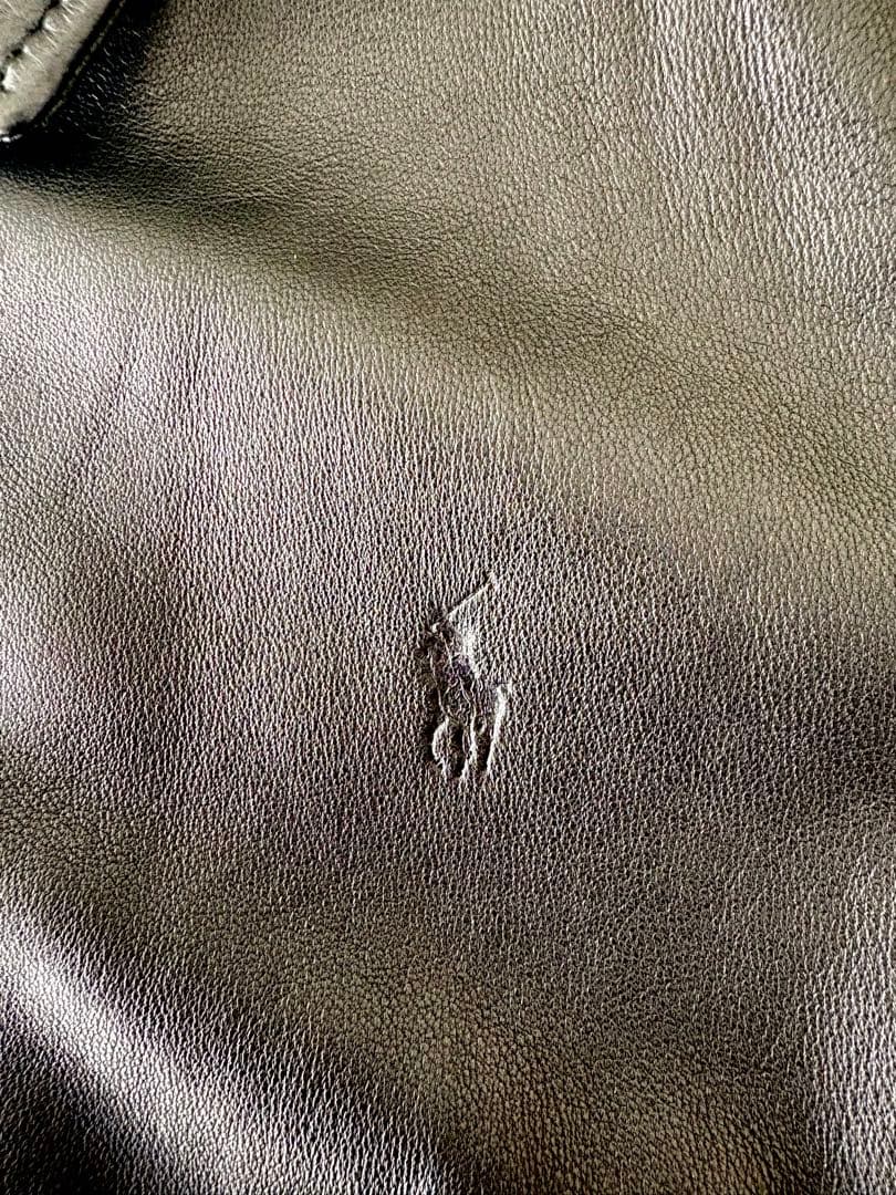 Polo Ralph Lauren ブラックレザーシングルライダース