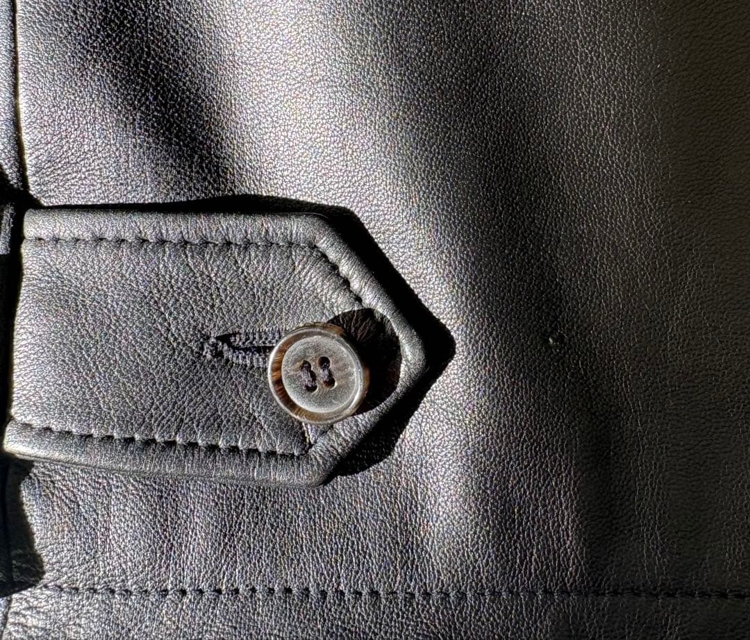 Polo Ralph Lauren ブラックレザーシングルライダース