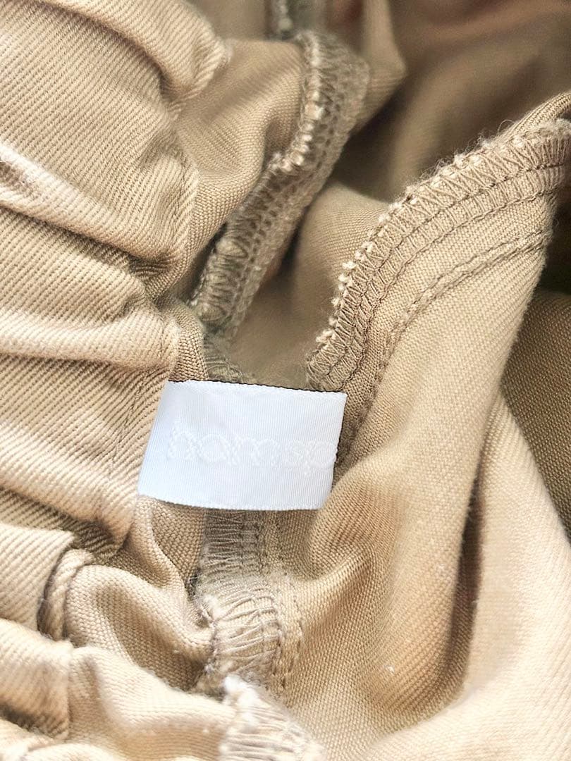 homspun 　高密度ウェポンひもワイドパンツ　キャメル　F 　定価2.4万