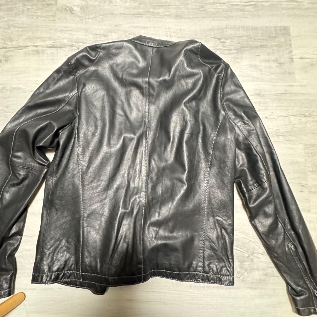 BEAMS 最高級ライン ラムレザー 羊革 ライダースジャケット ブラック L