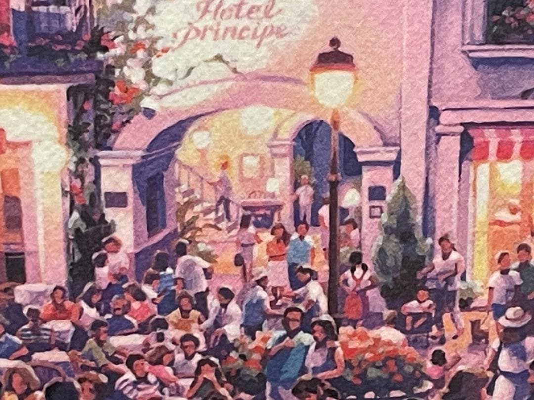 笹倉鉄平代表作「カフェ・ベラノッテ」美品（新品額）限定ミックスドメデイア