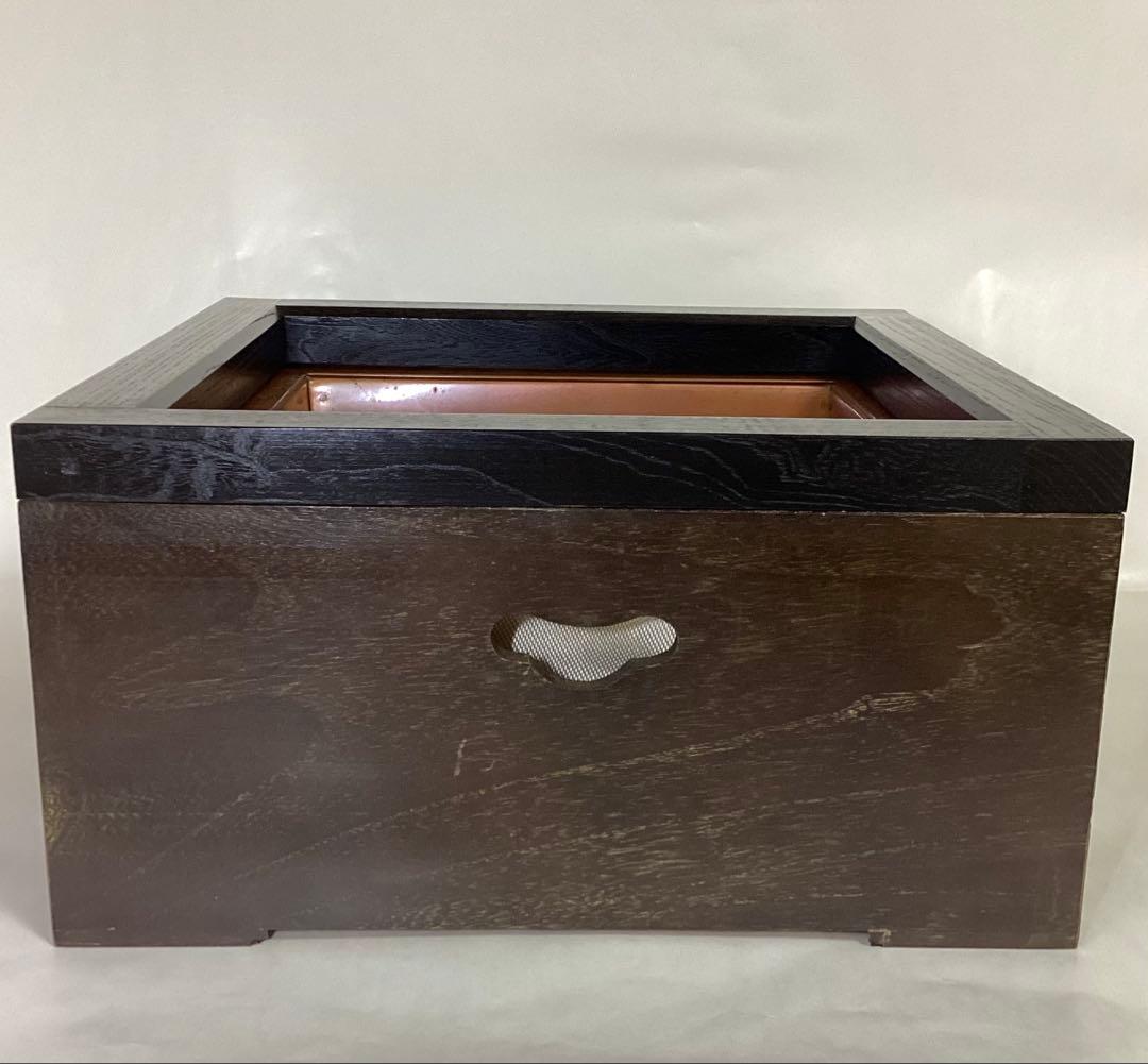 置炉 桑 紙箱入 茶道具 古物品