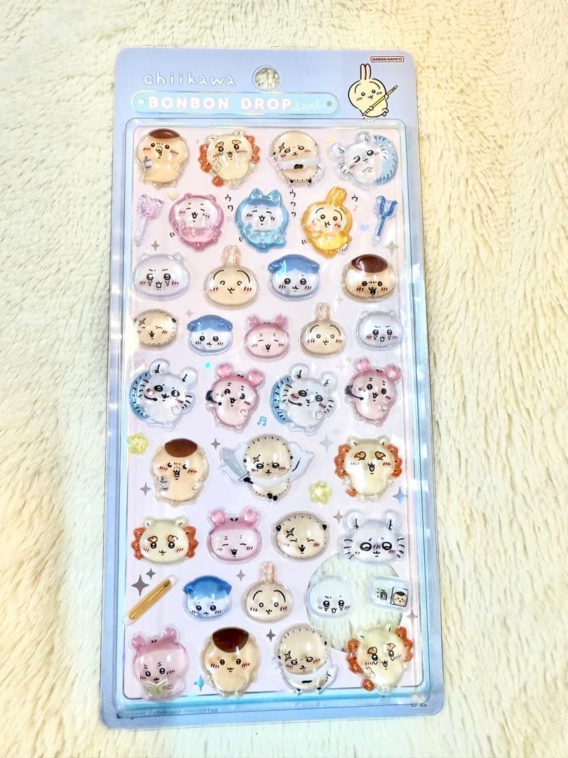【バラ売り可】【おまけ付き】ちいかわボンボンドロップシール　第2弾4種　計34枚