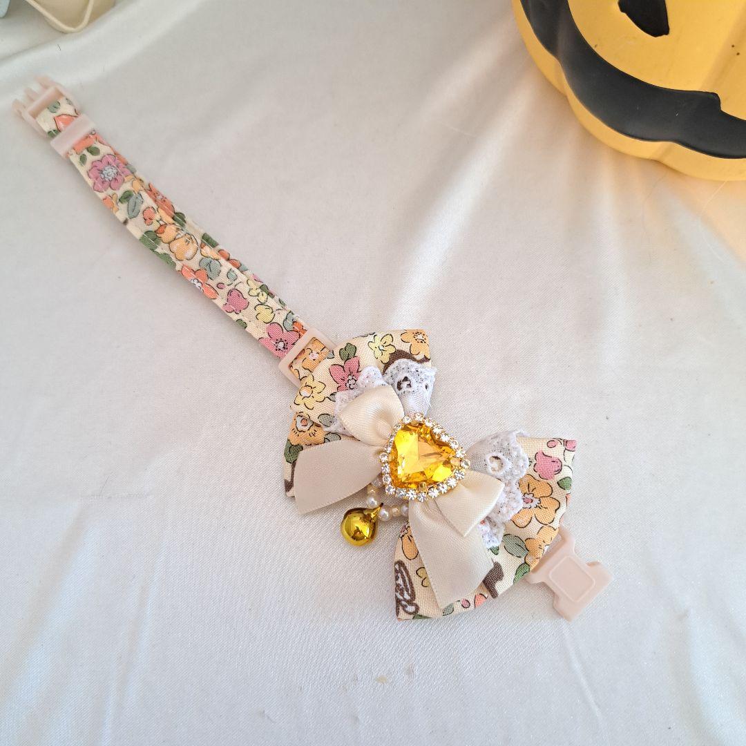 ハロウィン、スイートロリータ(イエロー)わんちゃん猫ちゃん用首輪